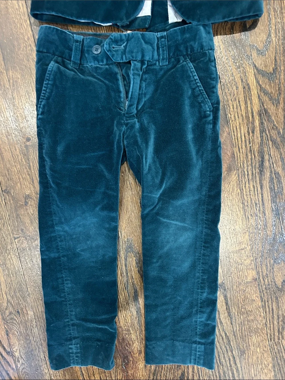 Appaman Boys Velvet Blazer & Pants Set - Teal Green size 5